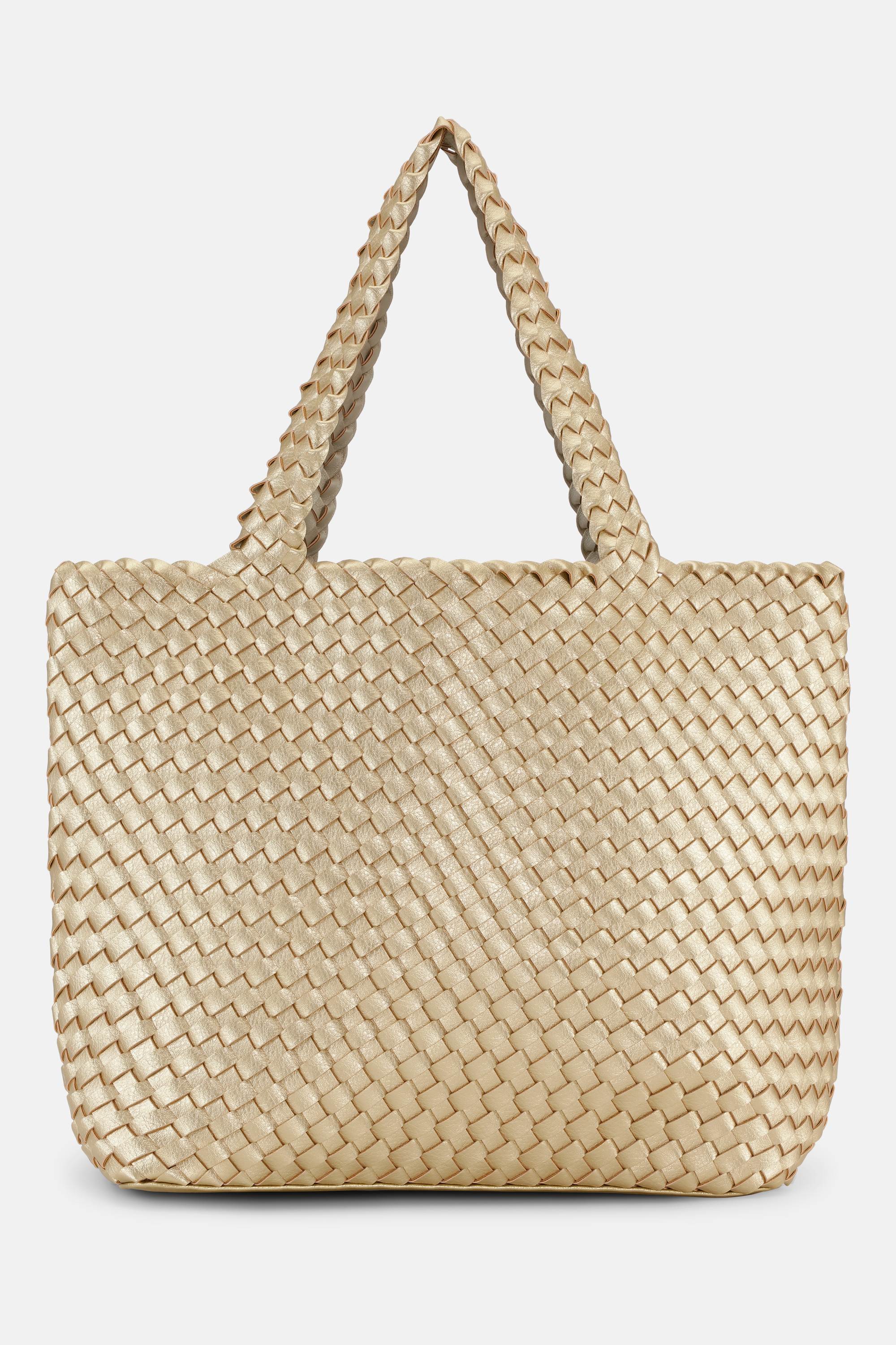 Tote Bag Braided - Platin Silver